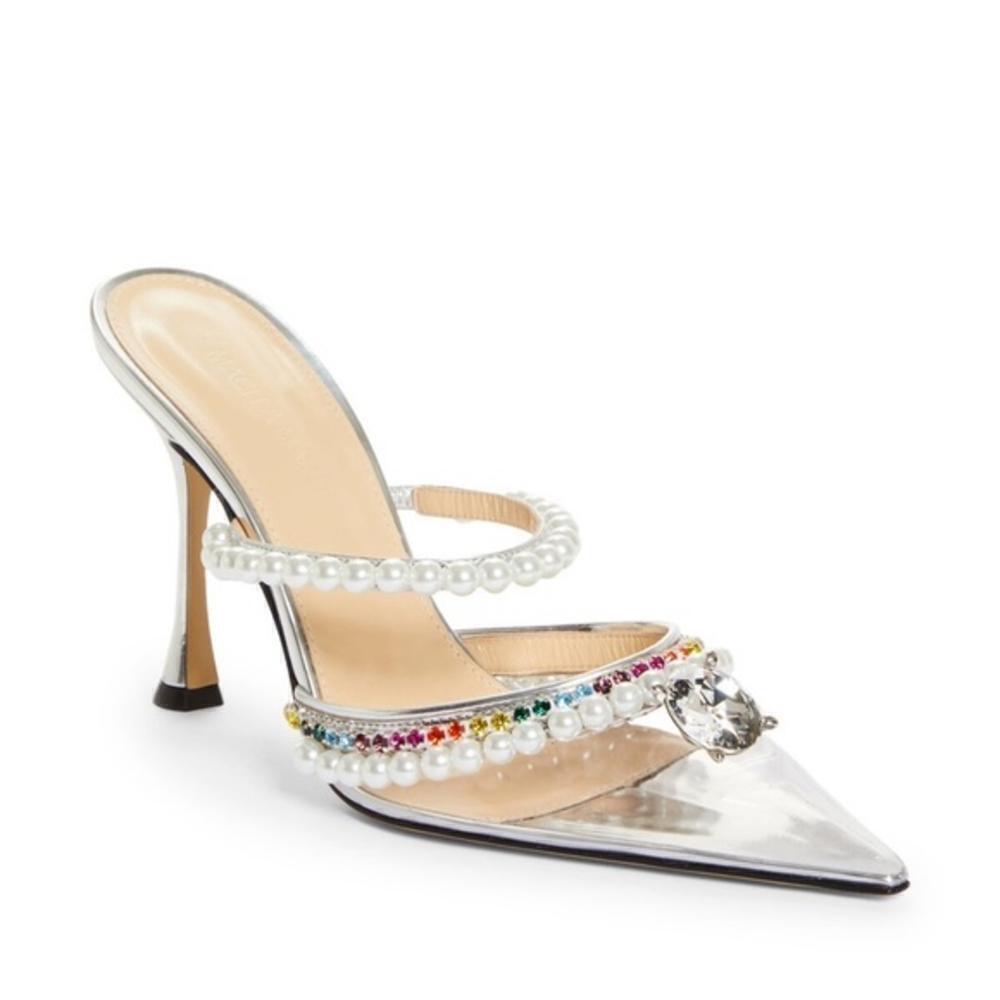 Mach & Mach Diamond of Elizabeth Imitation Pearl pointed toe Mule size 39.5